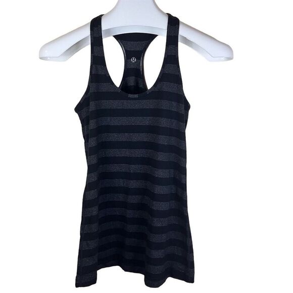 Lululemon Cool Racerback Women's Striped Tank Top Multicolor Size 4 Activewear - Picture 1 of 6